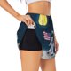 thumbnail image 1 of Balery Astronaut With USA Flag Pantalones cortos deportivos para mujer con forro y dos bolsillos, elásticos, para entrenamiento, gimnasio, yoga-Large, 1 of 7