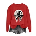 thumbnail image 2 of Cmfcve Women's Witch Shirt Halloween Long Sleeve Activewear Sweatshirt Vintage Graphic Sports Blouse, 2 of 4
