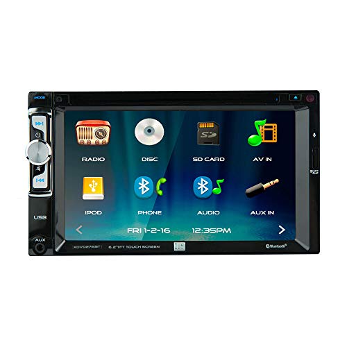 dual xdvd276bt 6.2 lcd touch screen double din car stereo factory