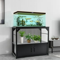 Datingday 40 Gallon Aquarium Stand with Storage Cabinet, Heavy Duty Metal Fish Tank Stand Holds 660LBS, 36.6" L x 18.9" W Tabletop, Easy Assembly, Black