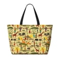 thumbnail image 2 of Xecao Ethnic African for versatile beach bag for women includes zipper pockets and waterproof material, ideal for vacations and adventures., 2 of 7