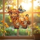 thumbnail image 1 of Highlys Cow Butterflys Suncatcher Stained Vidrio Estilo Window Hanging Farm Animales Catcher Ornament Para Hogar Window Garden Farmcasas Decor Regalo Para Cow Lover, 1 of 8