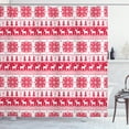 thumbnail image 1 of Ambesonne Nordic Shower Curtain, Retro Nature Inspired, 69"Wx75"L, Hot Pink White, 1 of 3