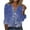 Blue, variant on Basic T Shirts for Women 3/4 Sleeve T Shirts For Women Summer Tops Seven Split Sleeve Shirt Big Size Sleeve Fashion Shirt V-Neck Blouses for Women Dressy Casual Summer Tops For Women
