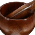 thumbnail image 2 of OUNONA Wooden Pestle Set for Home Use Dark Brown Easy to Clean Versatile 1 Set, 2 of 6