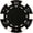 Black, variant on DA VINCI 50 Clay Composite Dice Striped 11.5 Gram Poker Chips, Choose from 11 Colors Black