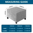 thumbnail image 2 of Eurhowing Square Ottoman Covers, Non-Slip Stretchable Jacquard Ottoman Slipcover, Pet Hair Resistant Furniture Protector for Folding Storage Stool, Light Gray, XL, 2 of 7