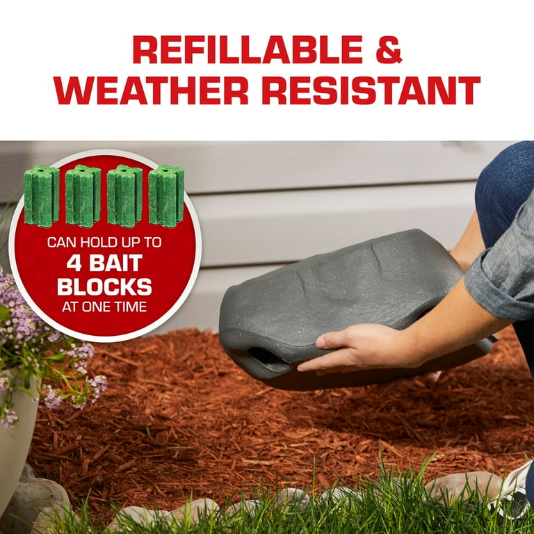 TOMCAT Rockscape Bait Station, Refillable, Weather and Kid Dog