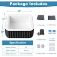 thumbnail image 6 of 73 inch Outdoor Inflatable Hot Tub with 130 Bubble Air Jets, 4-6 Person Square Portable Hottub Spa with LED Control Panel, Blow Up Spa Bathtub with 2 Filter, Temperature up to 104°F, 6 of 7