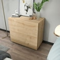 thumbnail image 2 of Lines 35''x 32'' 4 Wood -Drawer Dresser, Chest, Modern 4 Drawer Dresser, Bedroom Chest for Kids Room, Bathroom, Closet, Entryway, Hallway Natural Oak Finish, 2 of 6