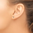 thumbnail image 3 of 14k Yellow Gold Diamond & Aquamarine Birthstone Earrings - 7mm, 3 of 6