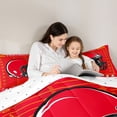 thumbnail image 5 of Homewish Football Sport Theme Full Size Comforter Sets,Rugby Helmet Pattern Bedding Comforter Set,Red White Bedding Sets For Kids,Microfiber Bedroom Decor Reversible,3-Piece, 5 of 8