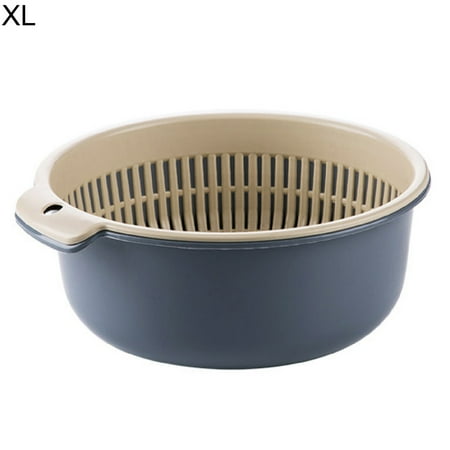 

Meizhencang Drain Basket Double Layers Multifunctional PP Kitchen Colander Strainer Household Supplies