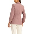 thumbnail image 3 of INSPIRE CHIC Women's Work Office Notched Lapel Long Sleeve Double Breasted Blazer, 3 of 5
