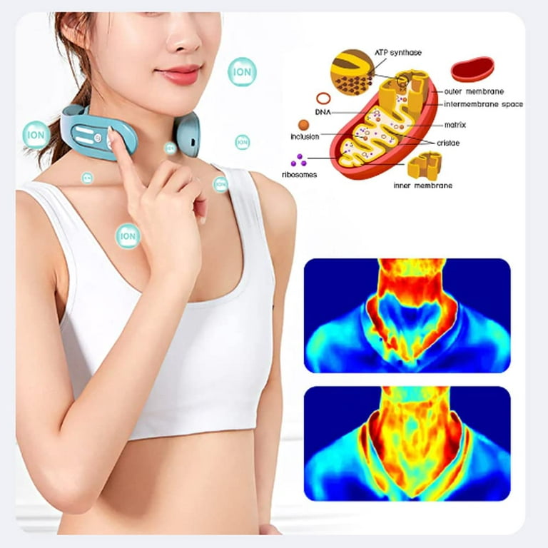 Comfier Portable Intelligent Electric Pulse Neck Massager with Heat fo