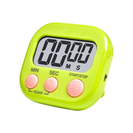 Kitchen Timer Digital Study Timer for Professionals Loud Alarm Magnetic Back Large Display Countdown Up Clock for Cooking Classroom Office Green