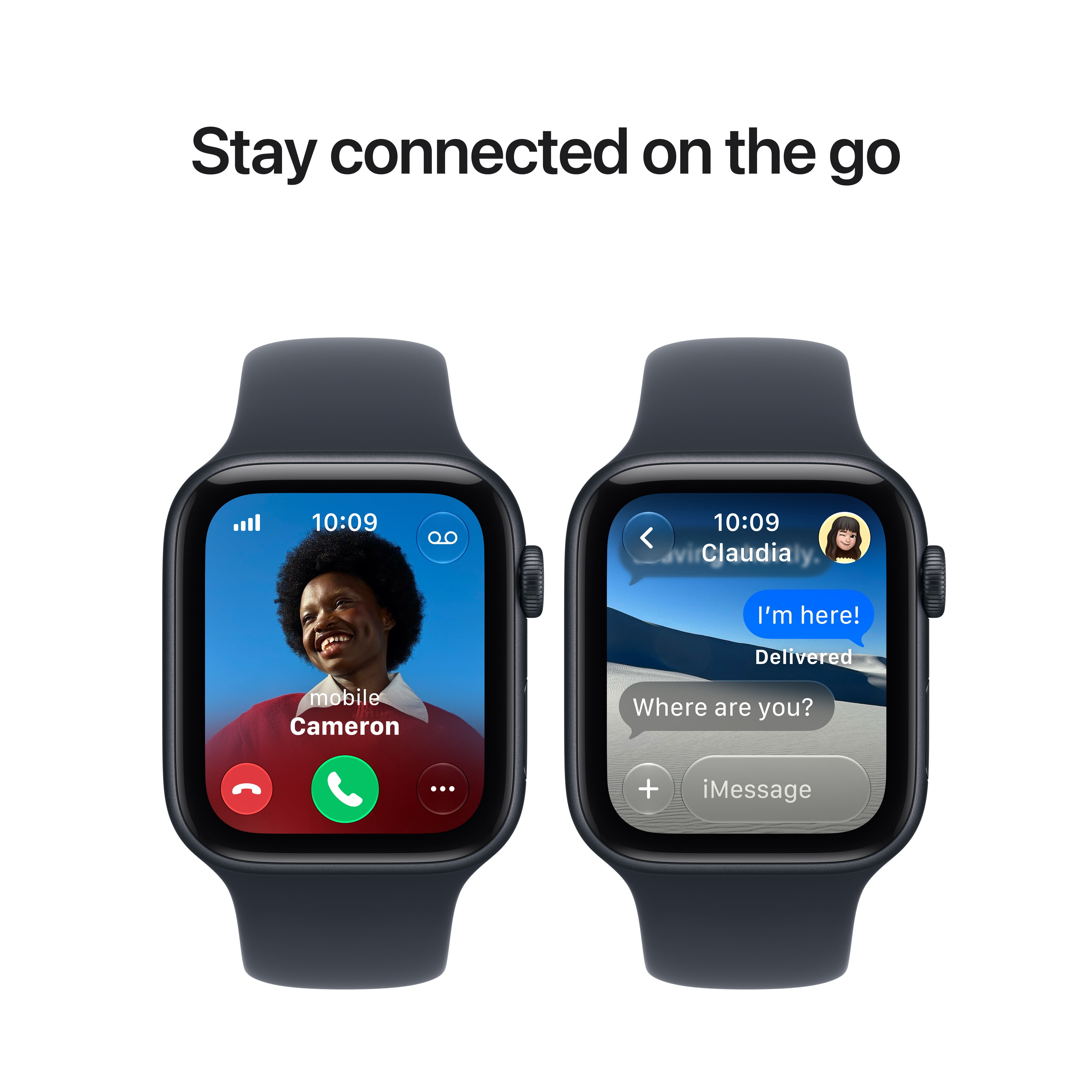 Apple Watch SE 3 [GPS + Cellular 44mm] Smartwatch with Midnight Aluminum Case with Navy Blue Sport Band - S/M