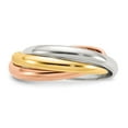 thumbnail image 3 of 14k Tri-color Polished Rolling Ring Size 4, 3 of 6