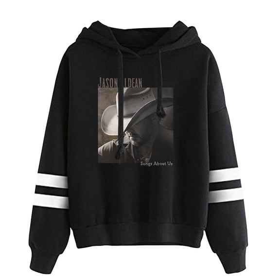 Jason Aldean Songs About Us Hoodie Long Sleeve Pocketless Casual Pullover Sweatshirt
