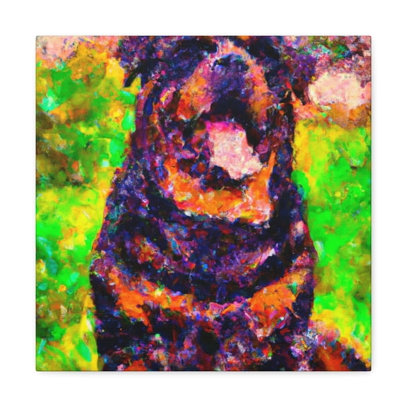 Powerful Rottweiler Portrait - Canvas