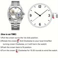 thumbnail image 3 of Classic Hollow Skeleton Mens Automatic Mechanical Watch - Transparent Dial Carving Movement Design, Luminous Pointers, Stainless Steel Band, Casual Style, 3 of 11