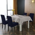 thumbnail image 3 of SHANNA 4 Pack Universal Dining Room Chair Covers , Stretch Chair Slipcovers Protector for Home Hotel Ceremony Banquet (Navy Blue), 3 of 8