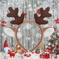 thumbnail image 2 of UJNDER Christmas Headband Reindeer Ear Hair Accessories for Children Dress Up Props for Festive Celebrations Coffee, 2 of 3