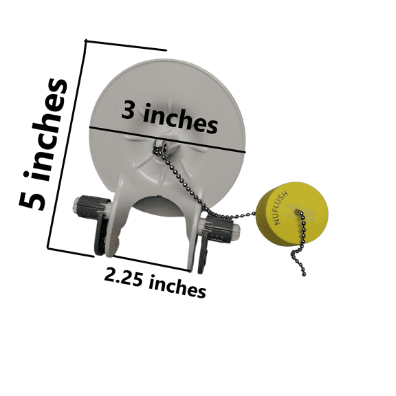 Durable 3-Inch Toilet Flapper Replacement with Adjustable Wingspan and Buoy by NuFlush