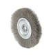 thumbnail image 2 of Cepillo de rueda de alambre de acero inoxidable ondulado GLFILL de 6 pulgadas para amoladora de banco abrasiva con orificio de 16 mm, 2 of 8