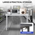thumbnail image 3 of Stainless Steel Workstation Folding Table 36"x24", 520 LBS Commercial Work Table for Home, Kitchen, Restaurant, 3 of 7