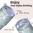 thumbnail image 4 of 20OZ Flamingo Cup with Handle Durable Insulated Tumbler Gifts for Women Flamingo Lovers Suitable for Birthday Christmas Occasions Daily Drinks, 4 of 6