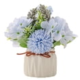 thumbnail image 1 of Flores artificiales en maceta, flores de hortensias, con jarrón de cerámica, como las reales., 1 of 5