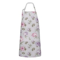 Pioneer Flower Floral Print Pattern Apron-Garden Aprons for Women with Pockets-Cotton Linen Waterproof Kitchen Cooking Gardening Aprons Adjustable for Kitchen,Cooking,BBQ and Salon 33x27 Inch