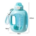 thumbnail image 6 of 15ooML Sports Water Bottle with Lanyard 1500ml Large Capacity Leak-proof PC Plastic Straw Cup BPA-Free Portable Drinkware Outdoor Travel Kettle for Camping Hiking Running Cycling Gym Workout, 6 of 7