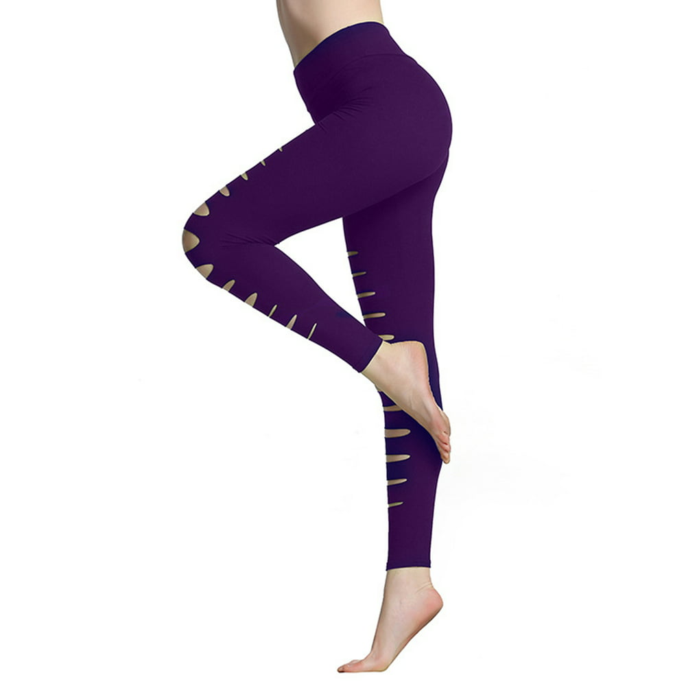 Fitness Clothing Women Elastic Sporting Leggings Stripe Print