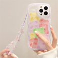 thumbnail image 1 of Bonita funda de teléfono con cordón de arco de cristal para iPhone 13, 12, 11 Pro Max, XR, X, XS Max, transparente, cadena de muñeca, cubierta trasera a prueba de golpes Fivean unisex, 1 of 2