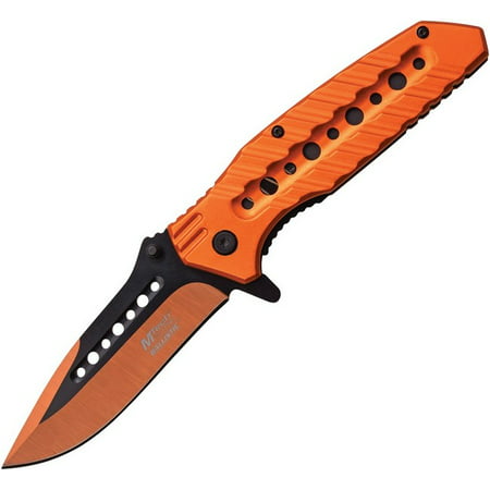 SPRING-ASSIST FOLDING POCKET KNIFE Mtech Orange Black Blade Tactical Heavy