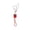 Red-D, variant on Type A Bag Keychain, Realistic Plasma Liquid Filled Keychain with Type Design, Novelty Medical Accessory Gift for Nurses Doctors and Halloween Fans