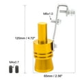 thumbnail image 3 of 2pcs XL Size Gold Tone Universal Turbo Sound Whistle Muffler Exhaust Pipe Car Roar Maker, 3 of 7