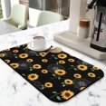 thumbnail image 2 of Washable Rubber Sunflower Cute Floral Dish Drying Mats for Kitchen Counter Home Large Coffee Bar Pad Accessories and Decor for Utensils Stemware 19.5''x12'', 2 of 6