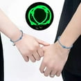 thumbnail image 1 of 2PCS Valentine's Day Glow In The Dark Bracelet Rope Sea Vow Couples Braided Suction Combo for Men and Women, 1 of 3