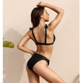 thumbnail image 4 of Alove Women Tie Shoulder Bikini Swimsuits Deep V High Cut Bathing Suits Swimwear, 4 of 6