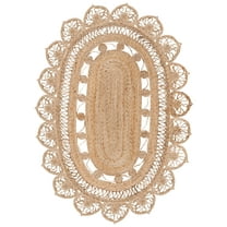 SAFAVIEH Natural Fiber Charlton Geometric Area Rug, Natural, 7' x 9' Oval