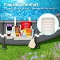 thumbnail image 5 of 2 Sets of Poolside Storage Baskets with Cup Holders - Perfect for 3-Inch or Smaller Top Rails - Above Ground Pool Accessories - Fit for Most Above Ground Pool（Beige）, 5 of 14