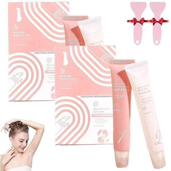 Virallush Hair Removal, Viral Lush Hair Removal, 2025 New Facial Hair removal Cream Kit for Women, Gentle and Soothing hair removal, Suitable for Delicate Face, Painless Facial with Scraper