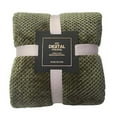 thumbnail image 4 of Soft Warm Plaid Fleece Bed Blanket Large Mesh Flannel Blankets Thick Breathable, 4 of 4
