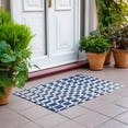 thumbnail image 6 of Addison Rugs Chantille Indoor/Outdoor Transitional Squares Navy Washable Rectangle Rug, 1'8" x 2'6", 6 of 6