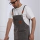 thumbnail image 5 of Dinheiro Delantales de algodón con espalda cruzada para hombres y mujeres con bolsillos grandes, delantal de trabajo ajustable, aproximadamente 75 * 68 cm, 5 of 5