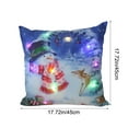 thumbnail image 3 of SLYNSHome Christmas Throw Pillow Cover with LED Lights,Light-up Winter Pillow Cases 18x18 inch Pillowcase Holiday Cushion Case for Couch Bed Sofa Decor, 3 of 7