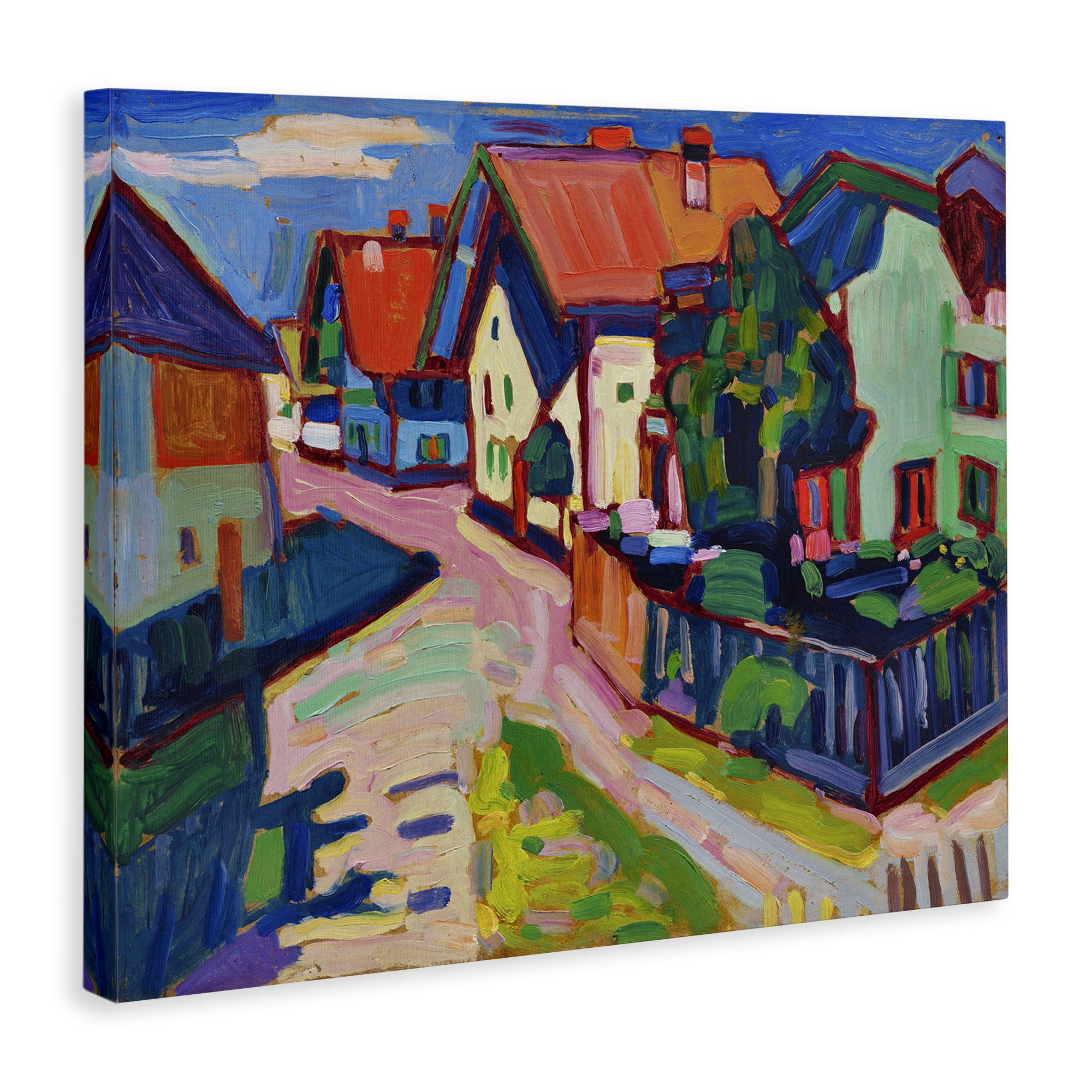 Stupell Industries Kandinsky Murnau Landscape Scenic & Cityscapes Painting Wrapped Canvas Art Print Wall Art, 48 x 36